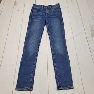 Madewell 10" high rise skinny jeans dark wash